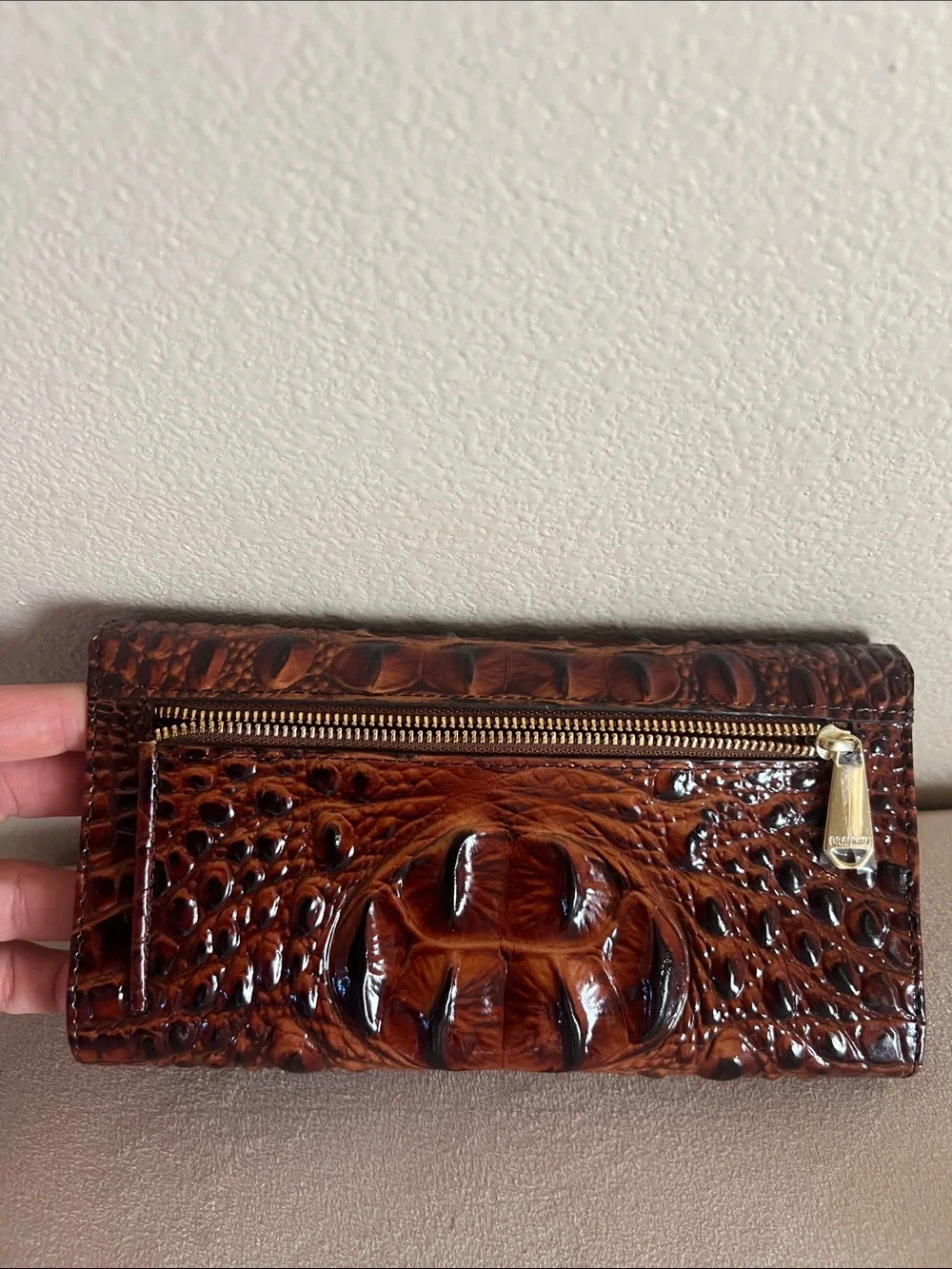 Brahmin Checkbook Pecan Melbourne